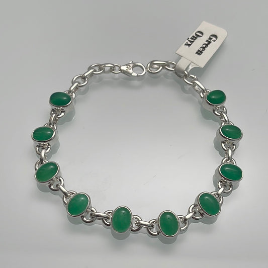Green Onyx Link Bracelet