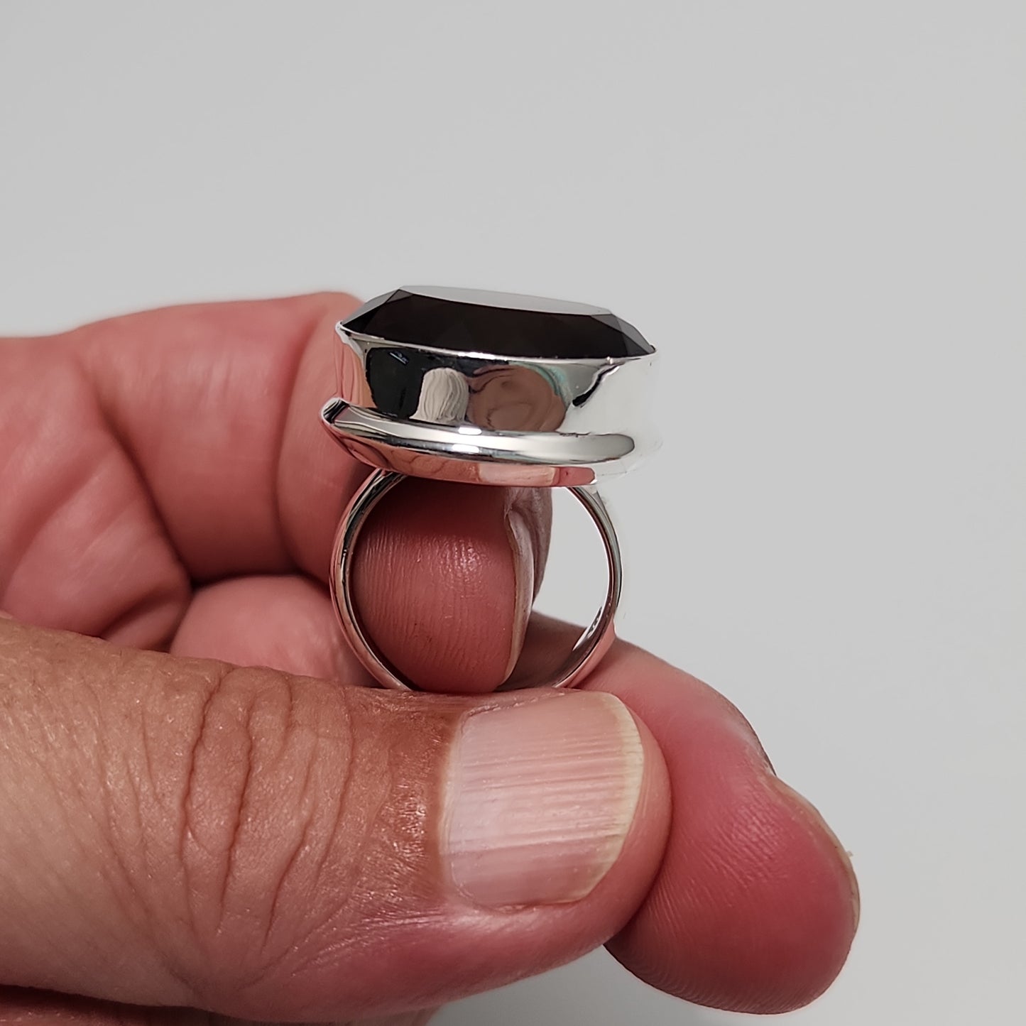 Smokey Quartz Ring sz 8.5