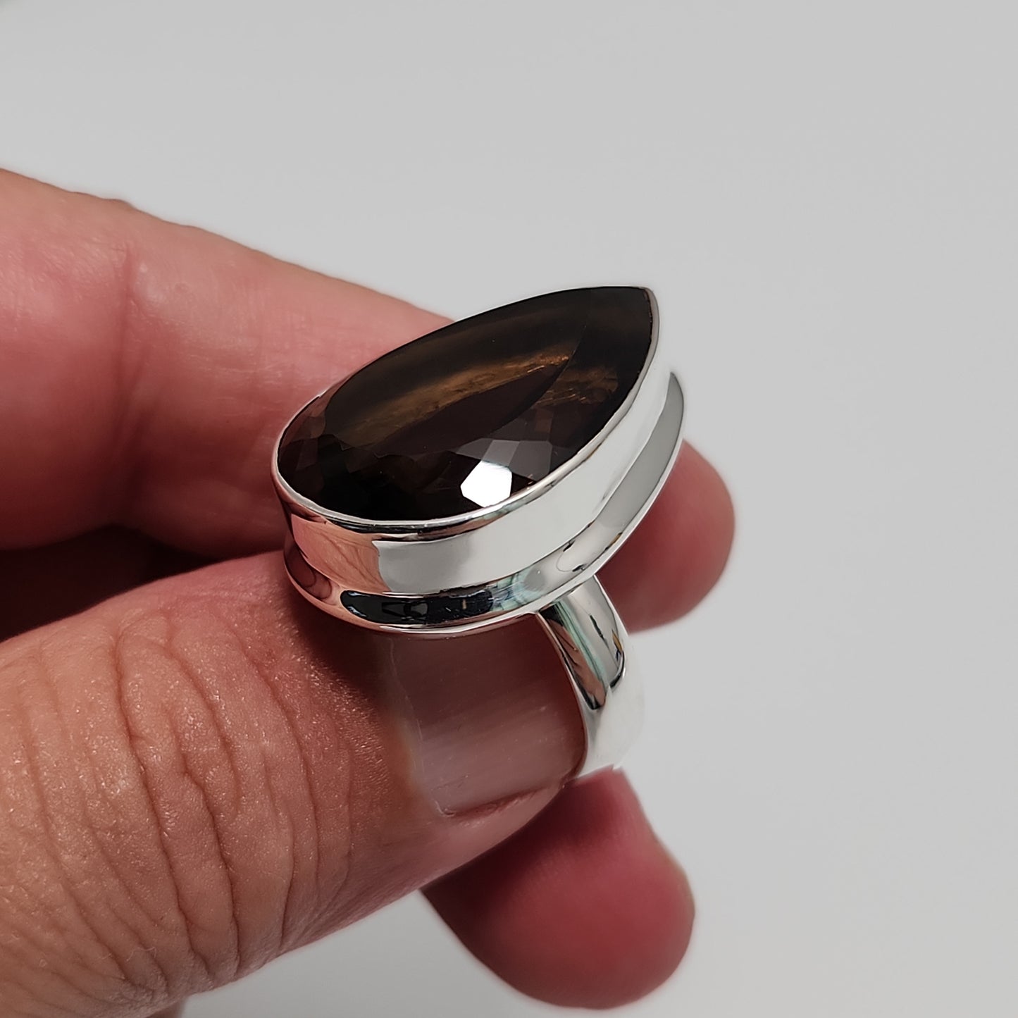 Smokey Quartz Ring sz9