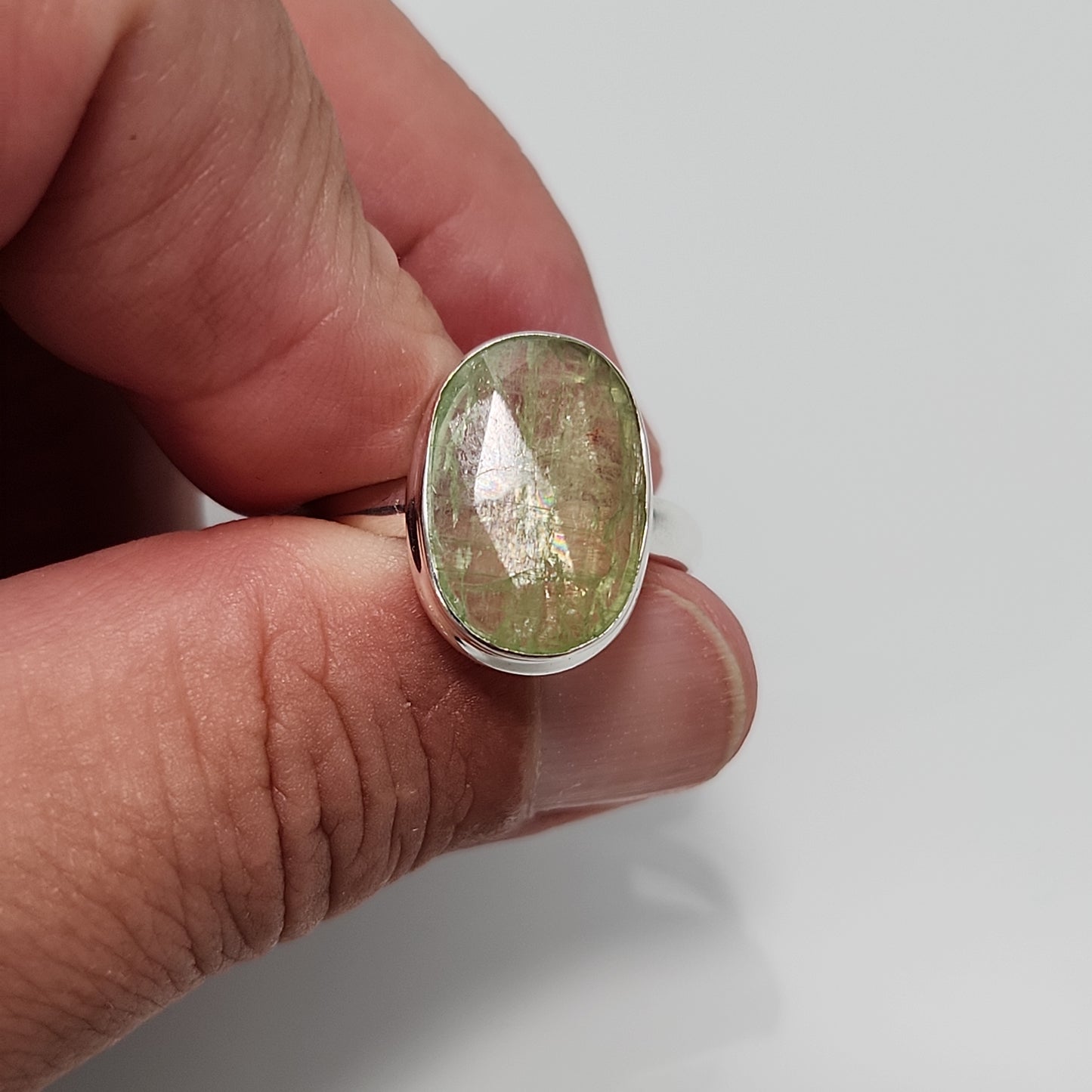 Green Kyanite Ring sz 12