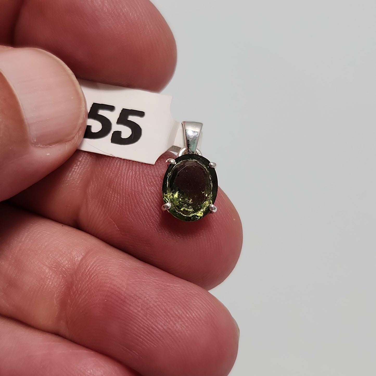 Moldavite Gem Cut Pendant