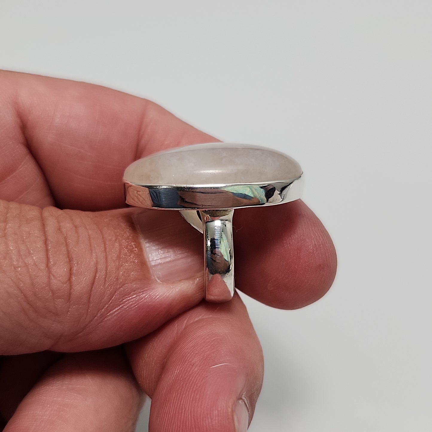 Rainbow Moonstone Ring sz 7