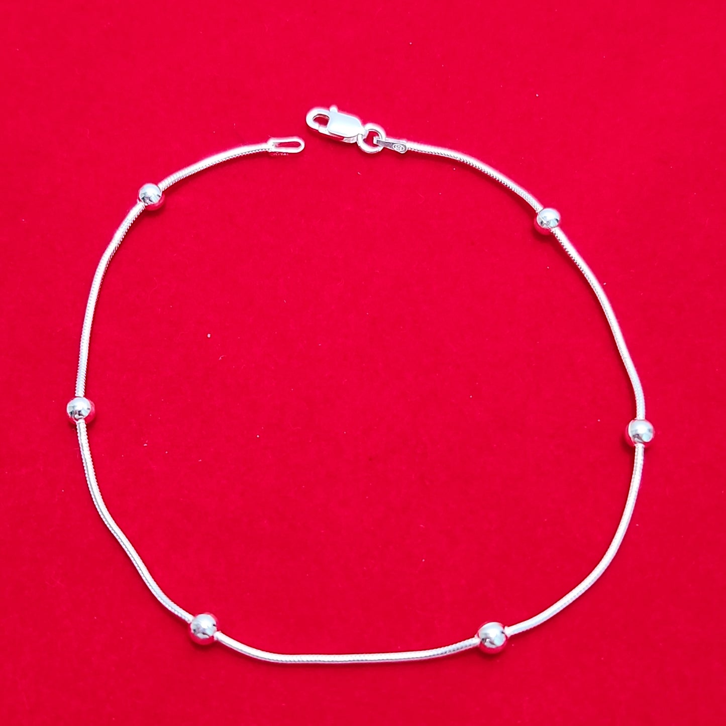 Snake With Beads Anklet