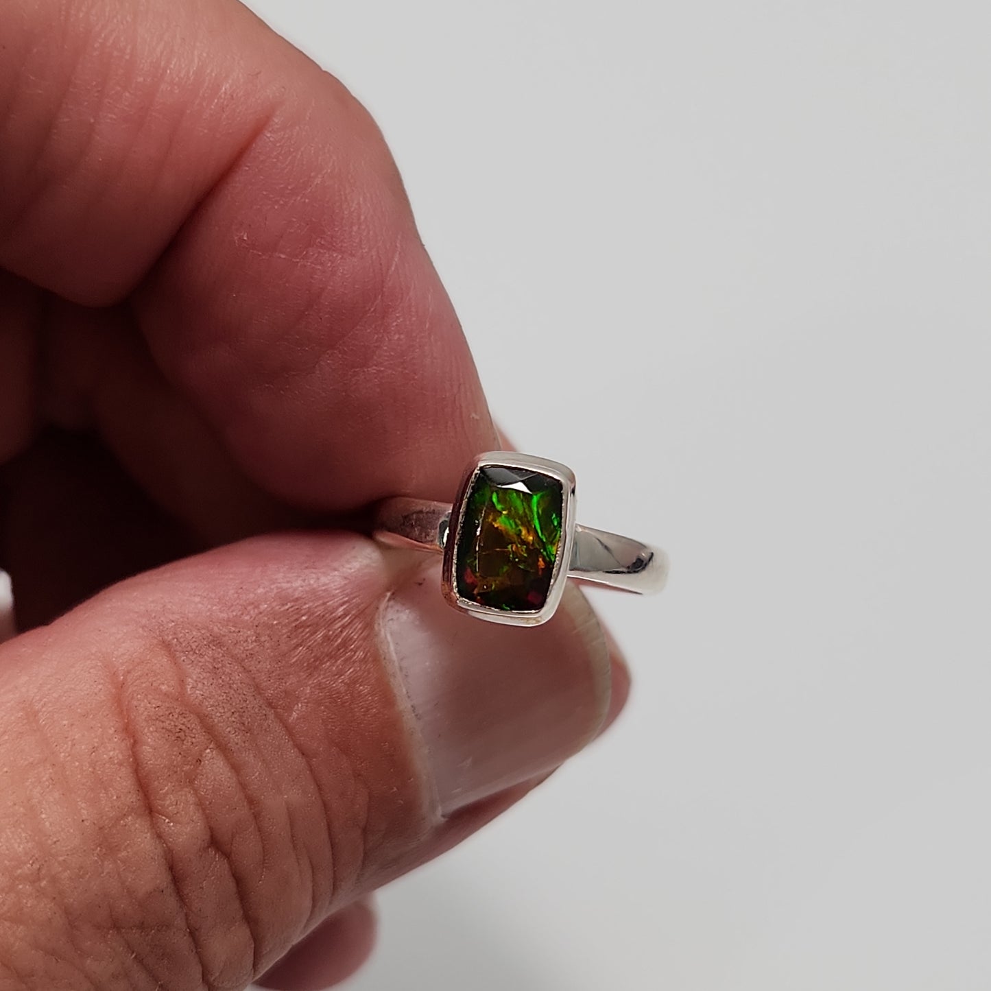 Black Welo Opal Ring sz 5