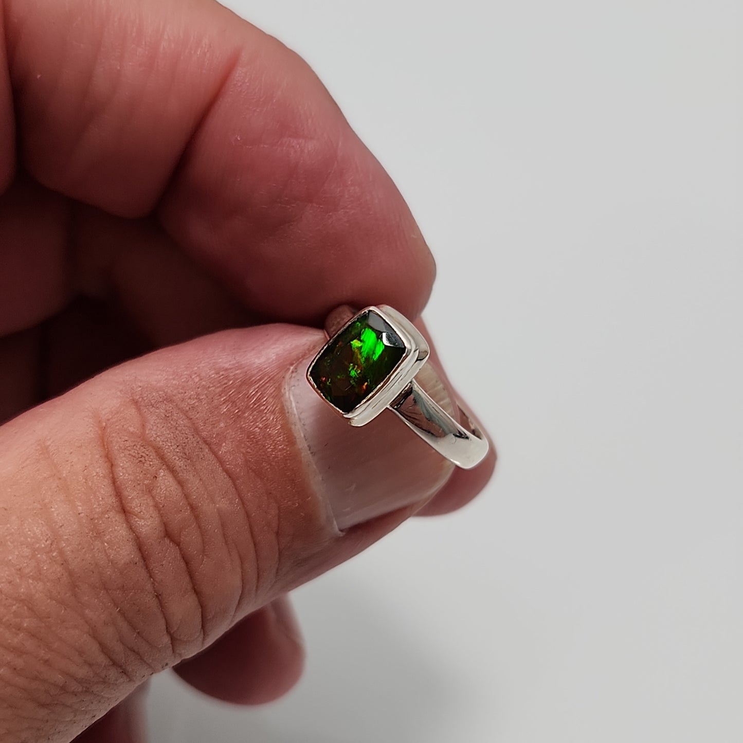 Black Welo Opal Ring sz 5