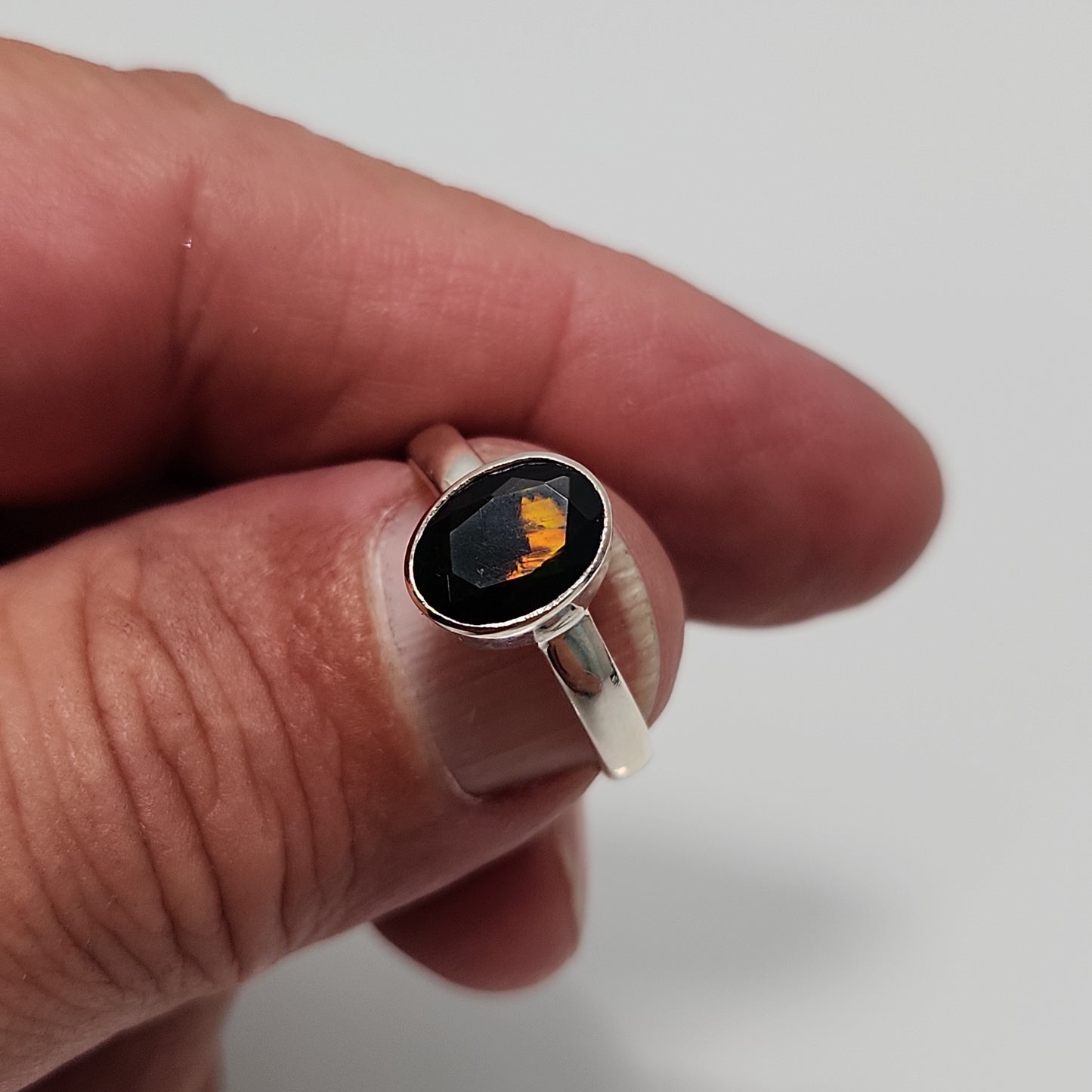 Black Welo Opal Ring sz 9