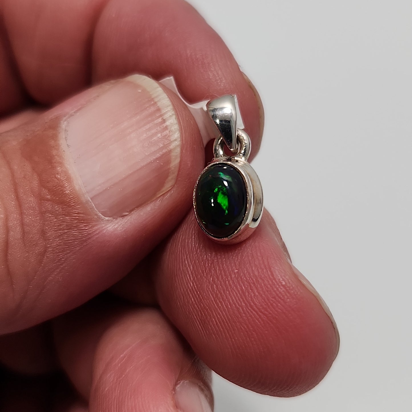 Black Welo Opal Pendant