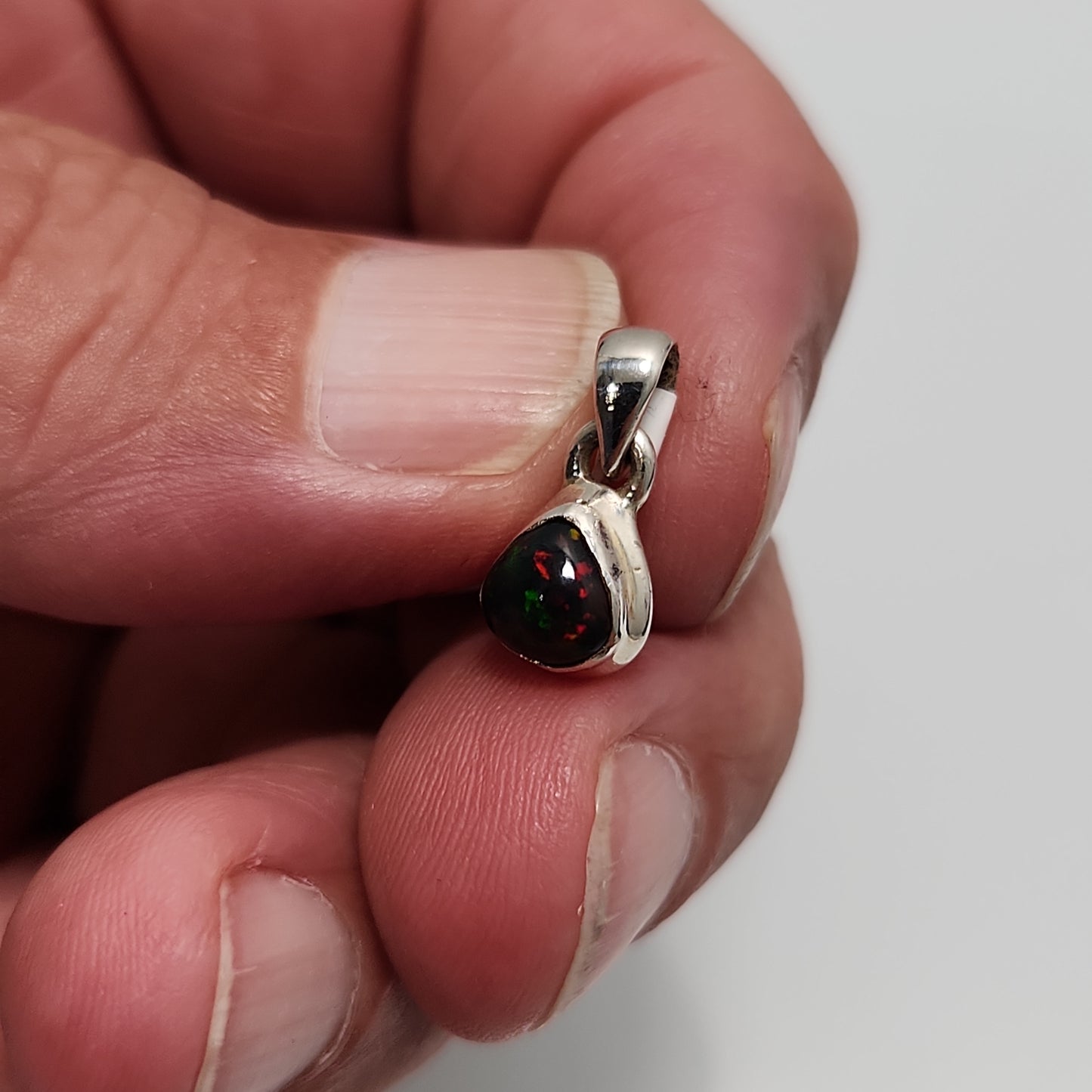 Black Welo Opal Pendant