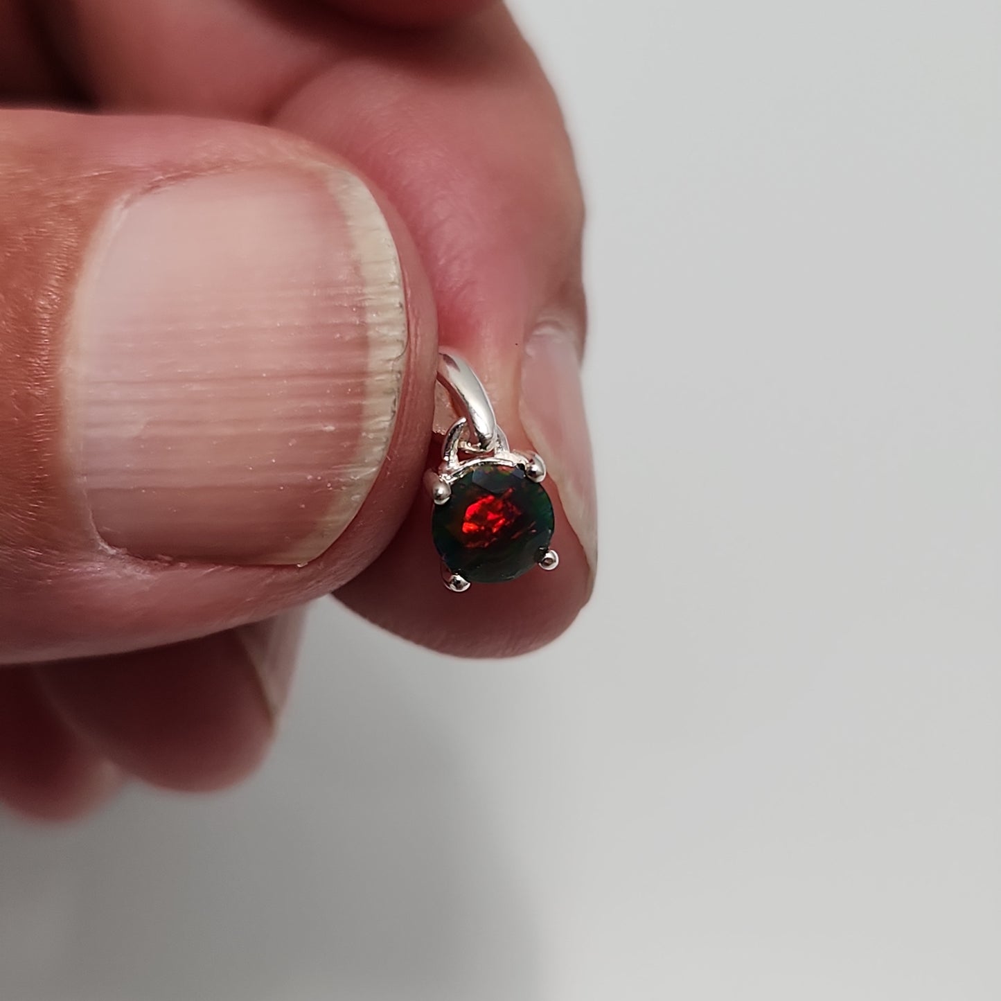 Black Welo Opal Pendant