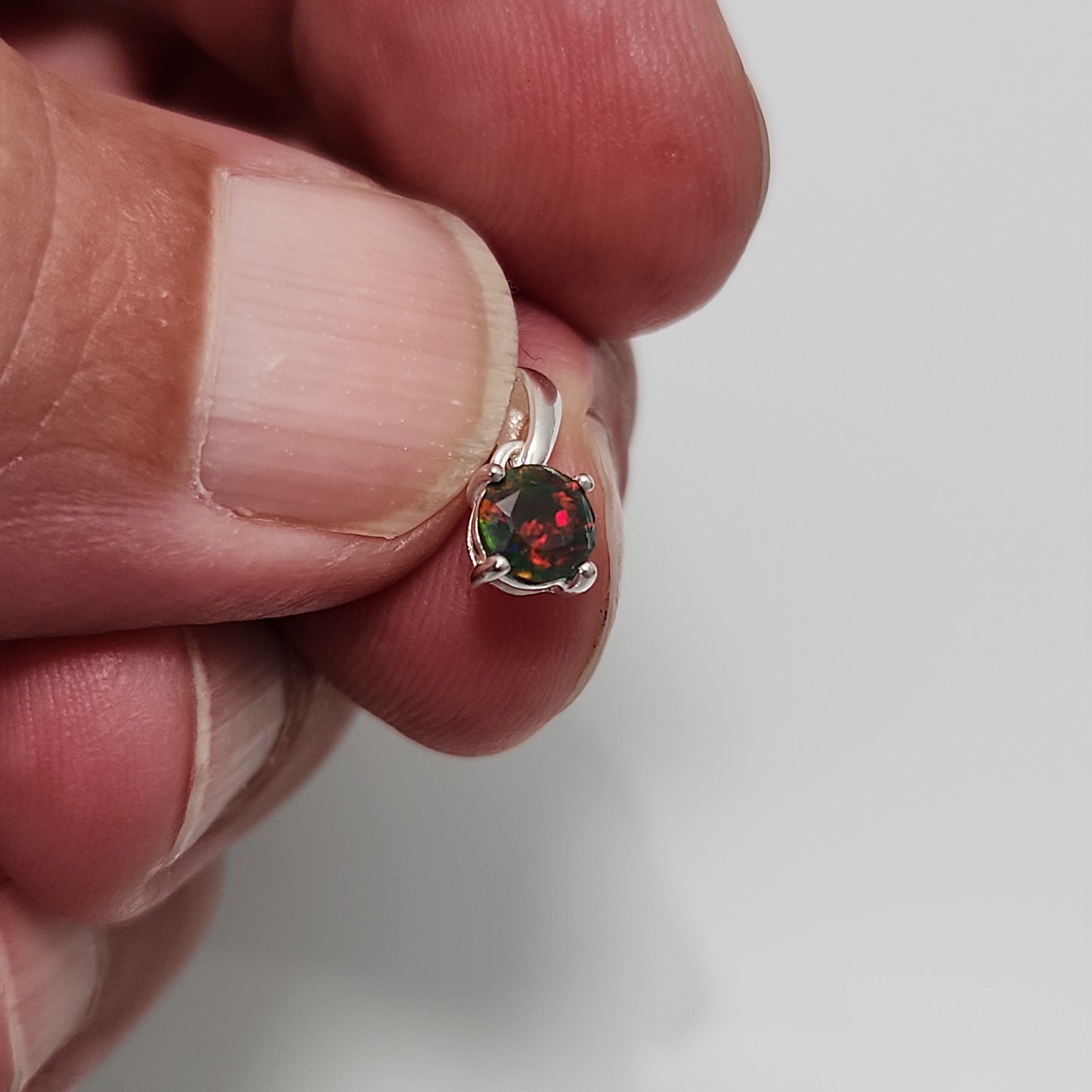 Black Welo Opal Pendant