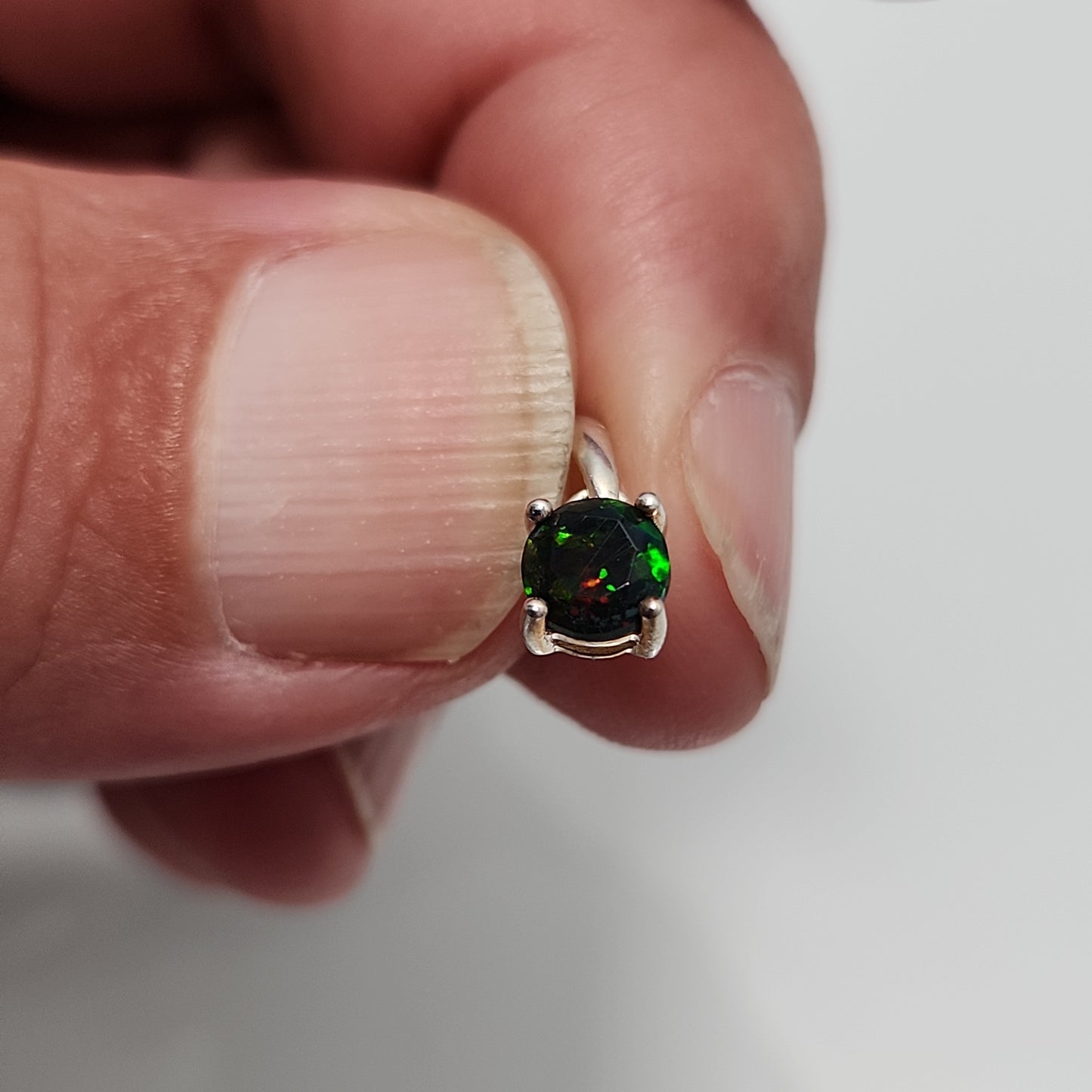 Black Welo Opal Pendant