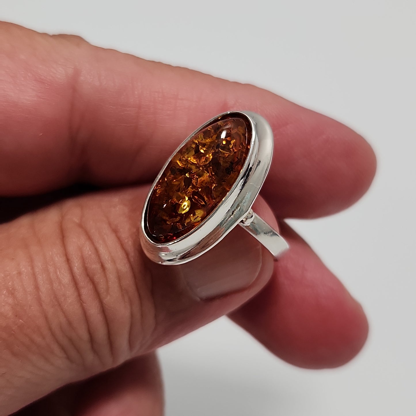 Amber Ring sz 8