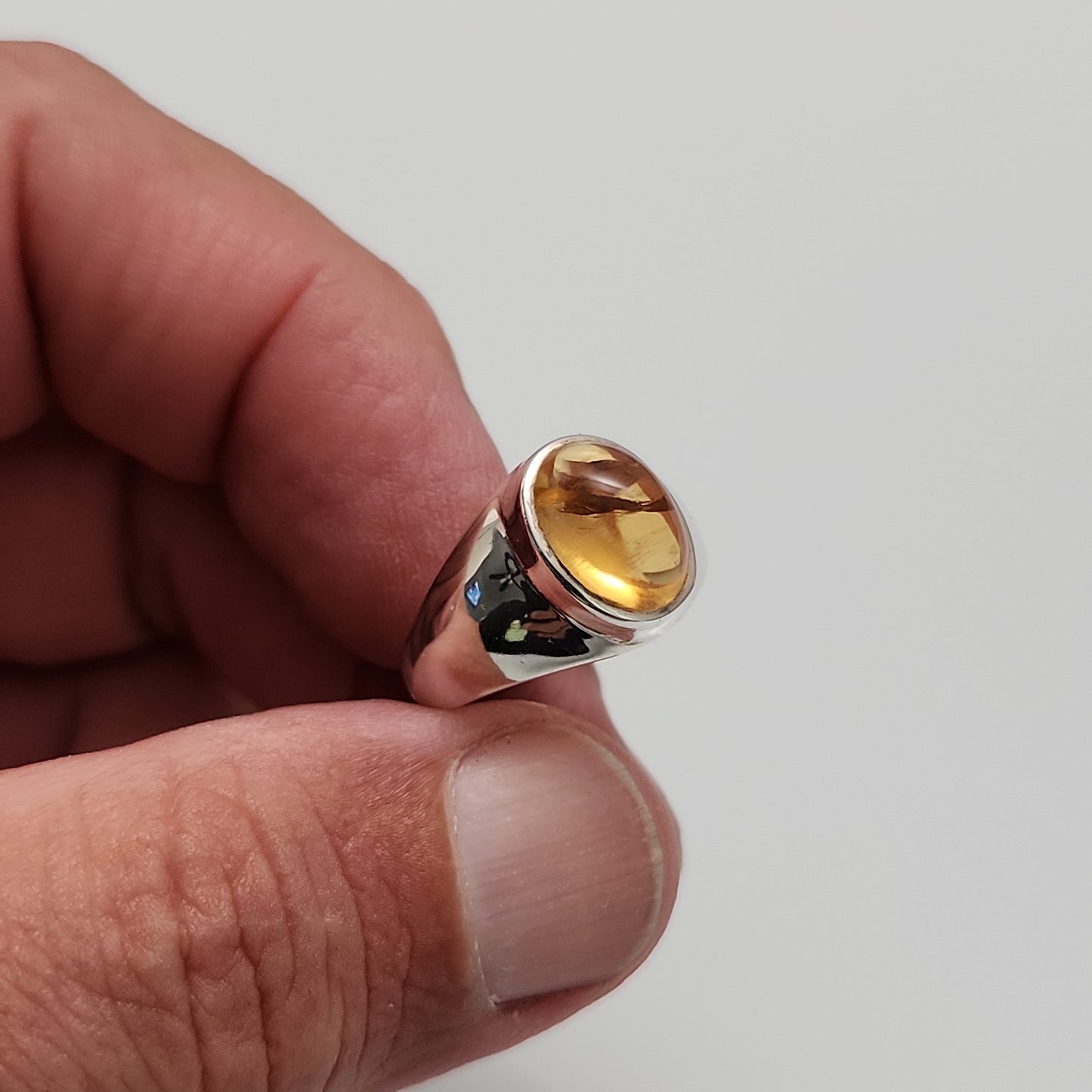 Citrine Cabochon Ring sz 8+