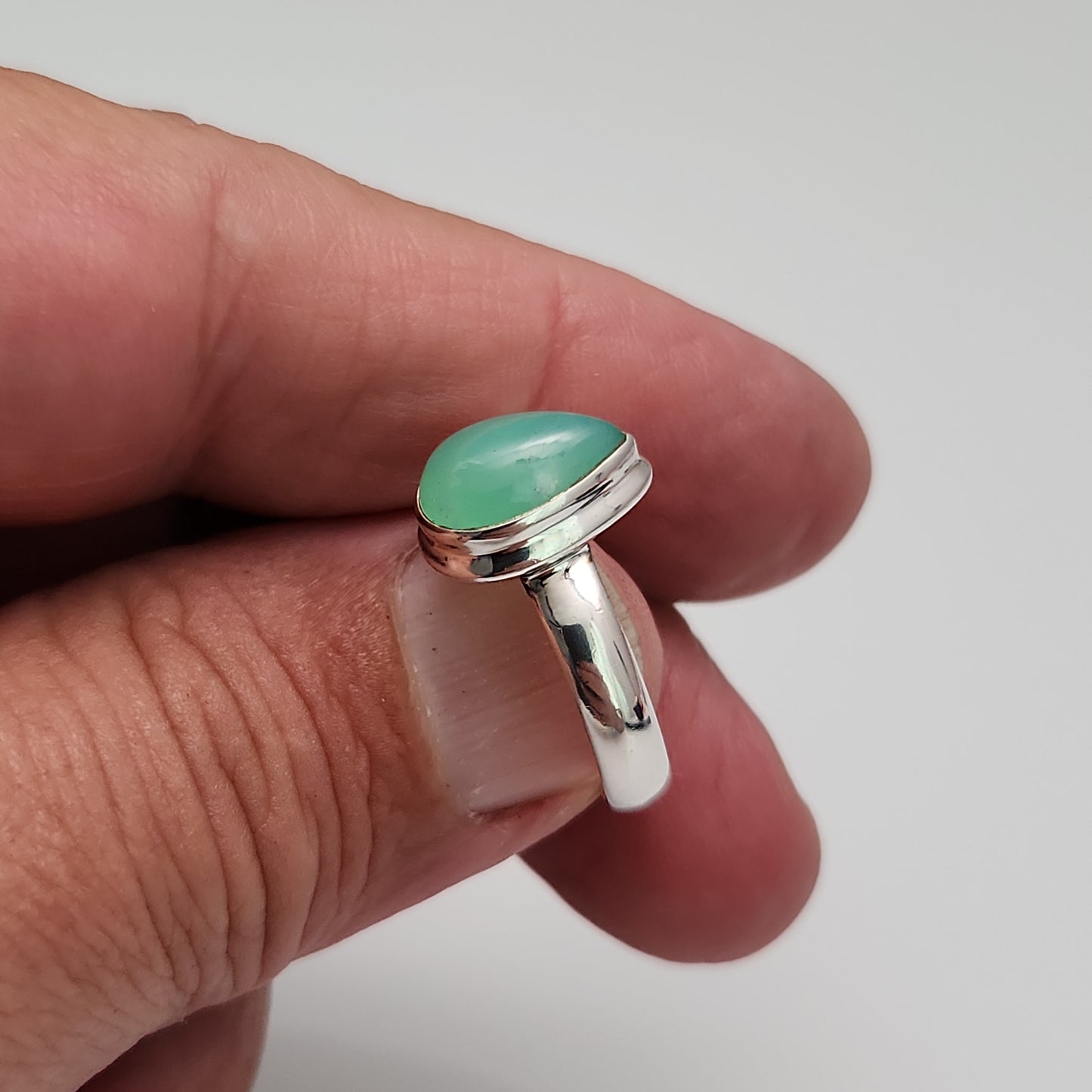 Chrysoprase Ring sz 7.5