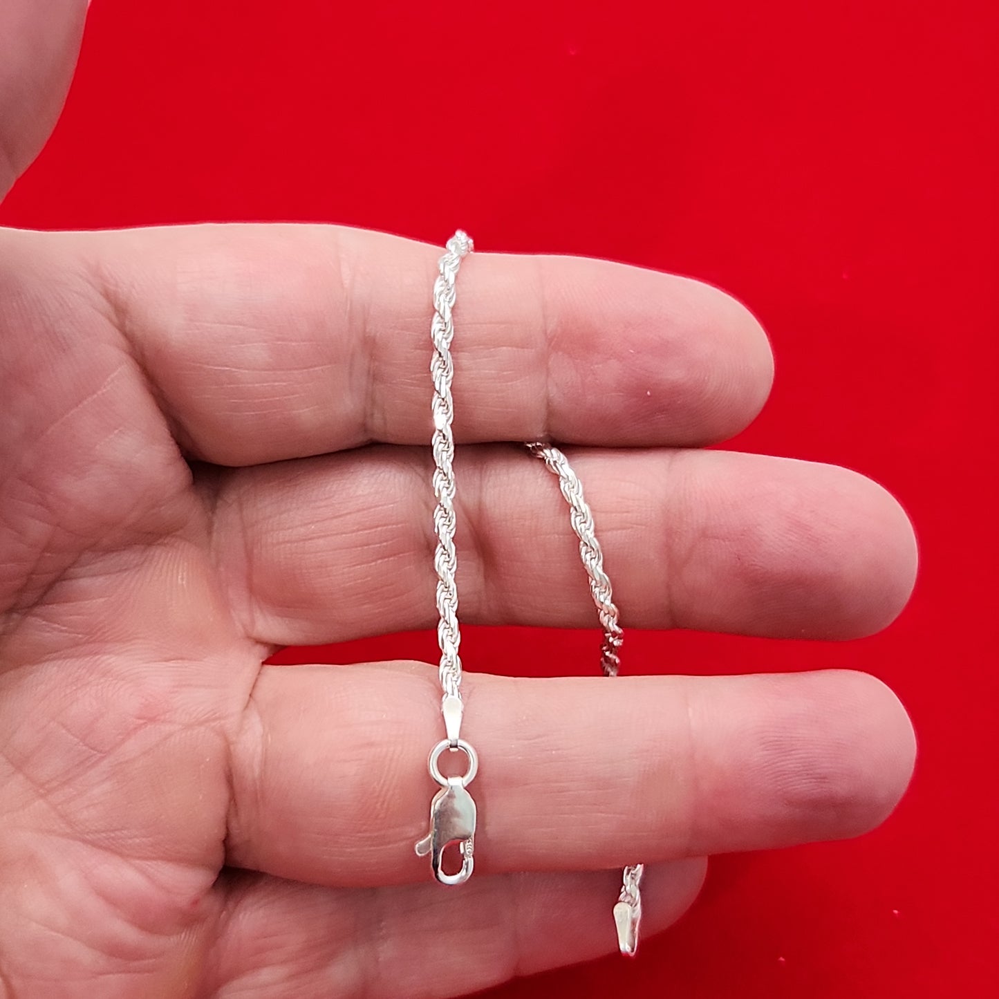Diamond Cut Rope Bracelet 2mm