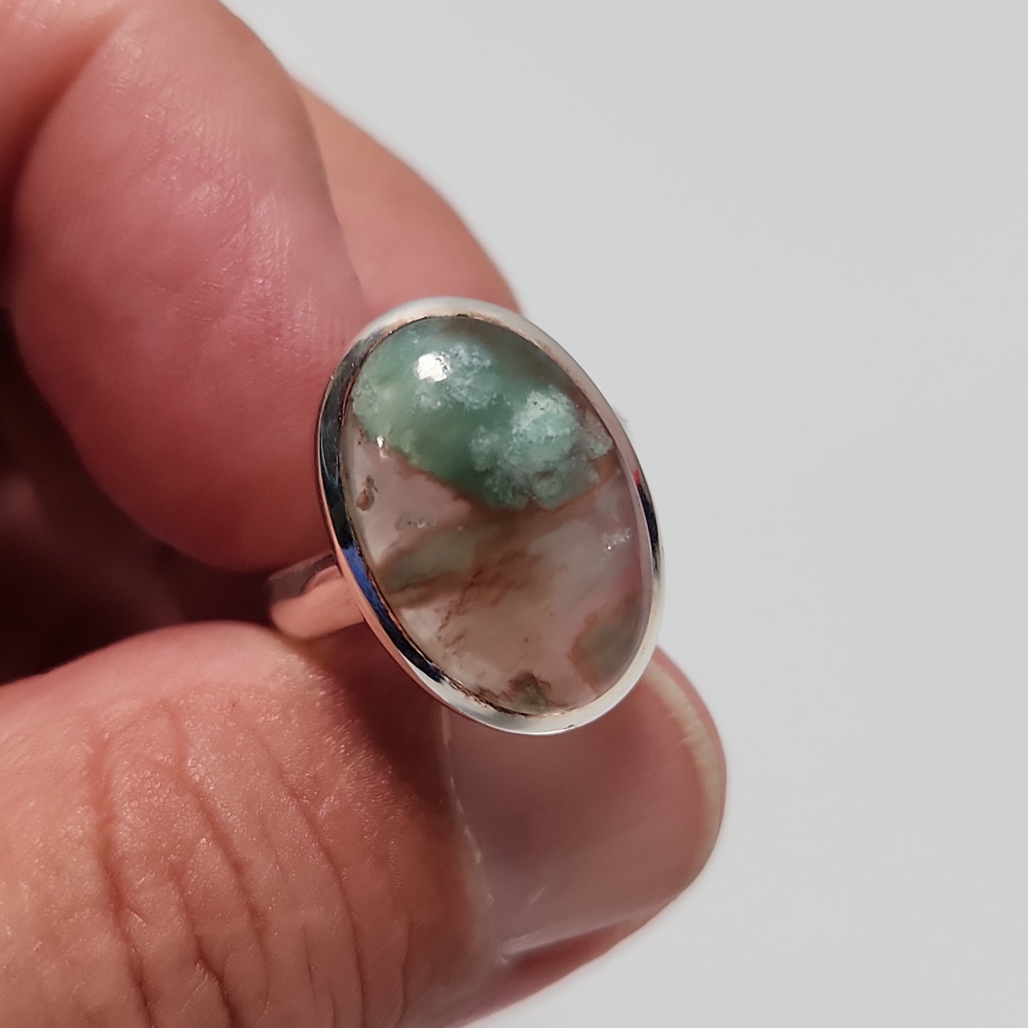 Aquaprase Chalcedony Ring sz 7