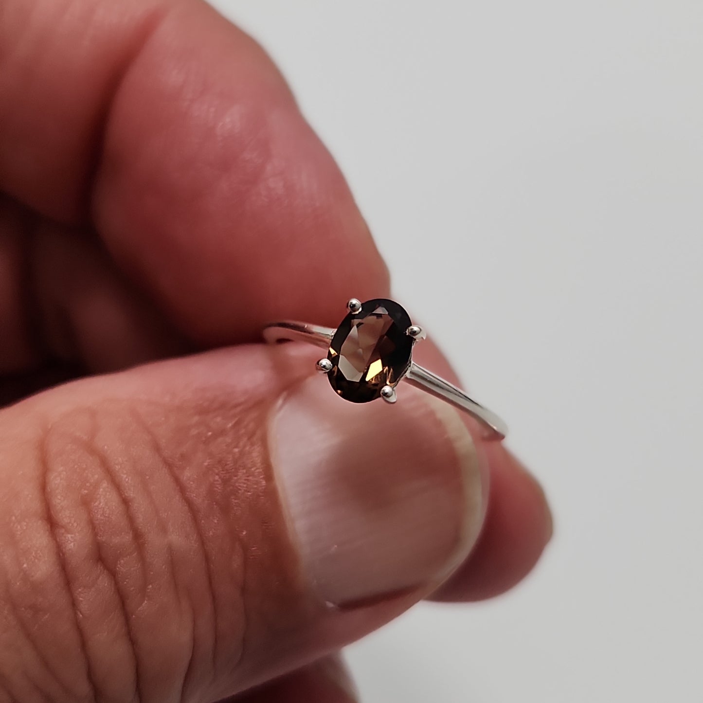 Smokey Quartz Ring sz 6-9