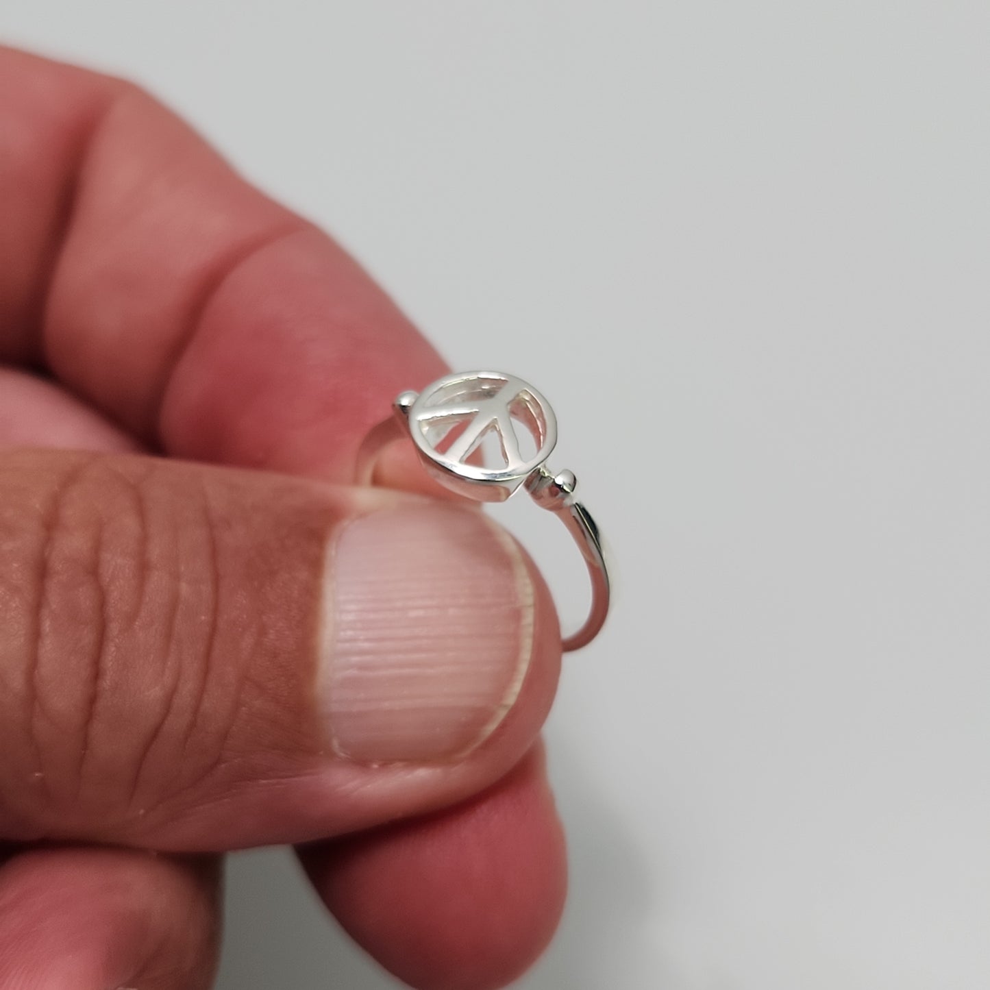 Peace Symbol Ring sz 5-8