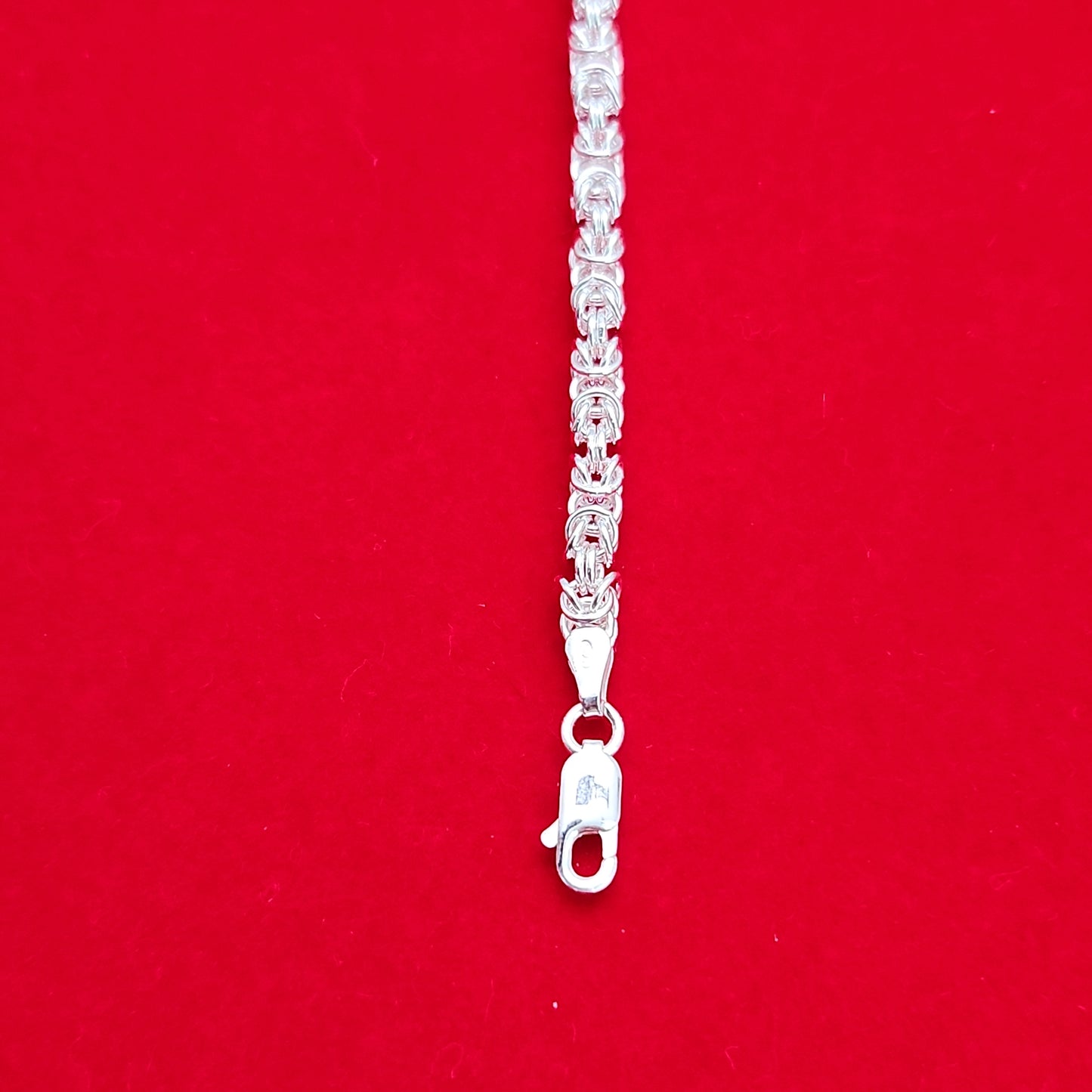 Silver Byzantine Bracelet 3.5mm 7 & 8 Inch