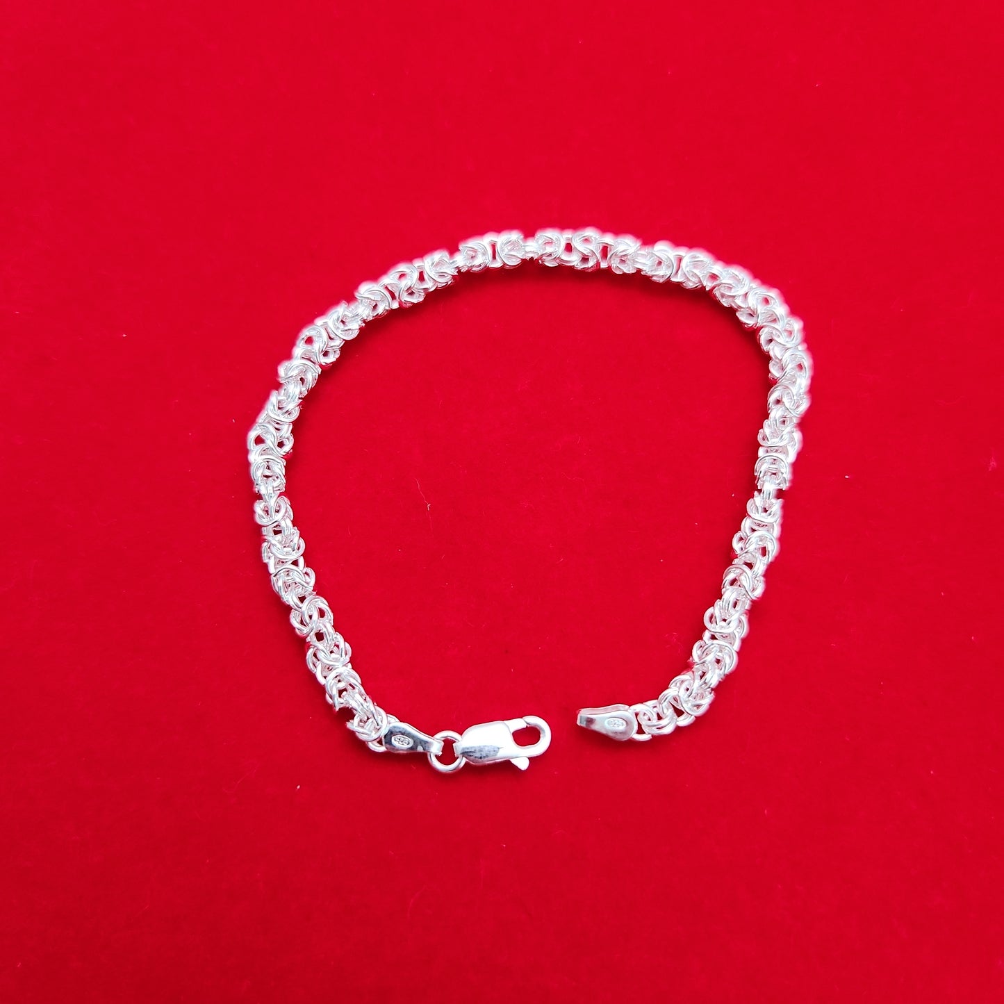 Silver Byzantine Bracelet 3.5mm 7 & 8 Inch