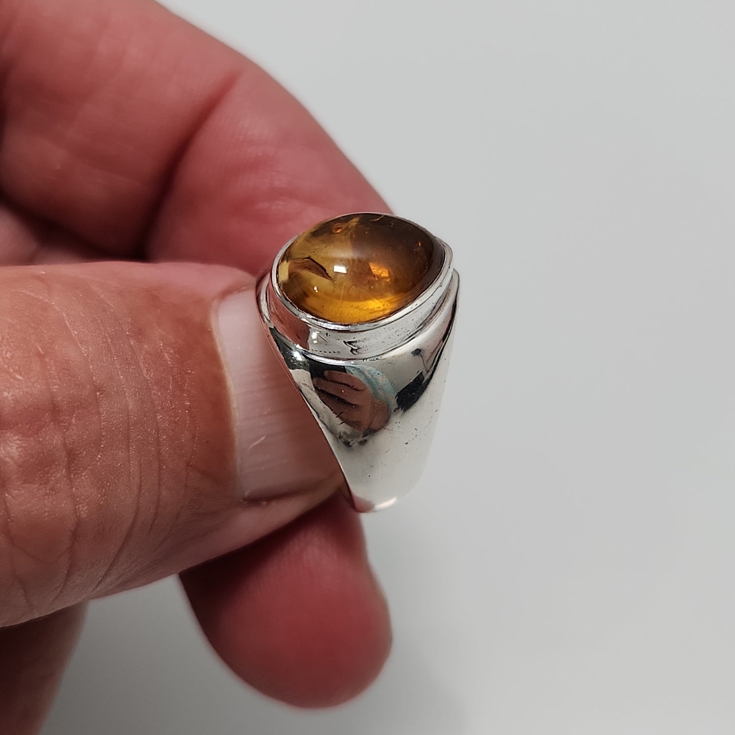 Citrine Cabochon Ring sz 8