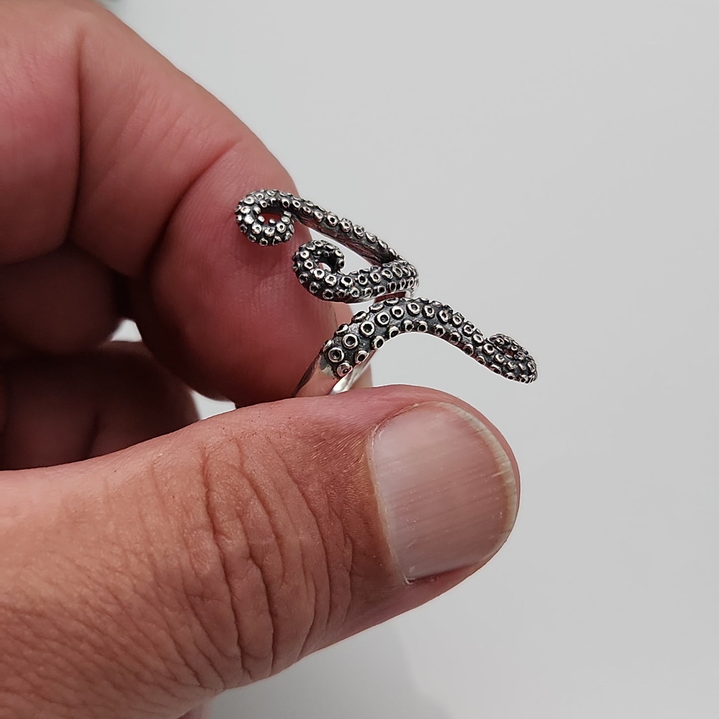 Silver Tentacles Ring sz 7