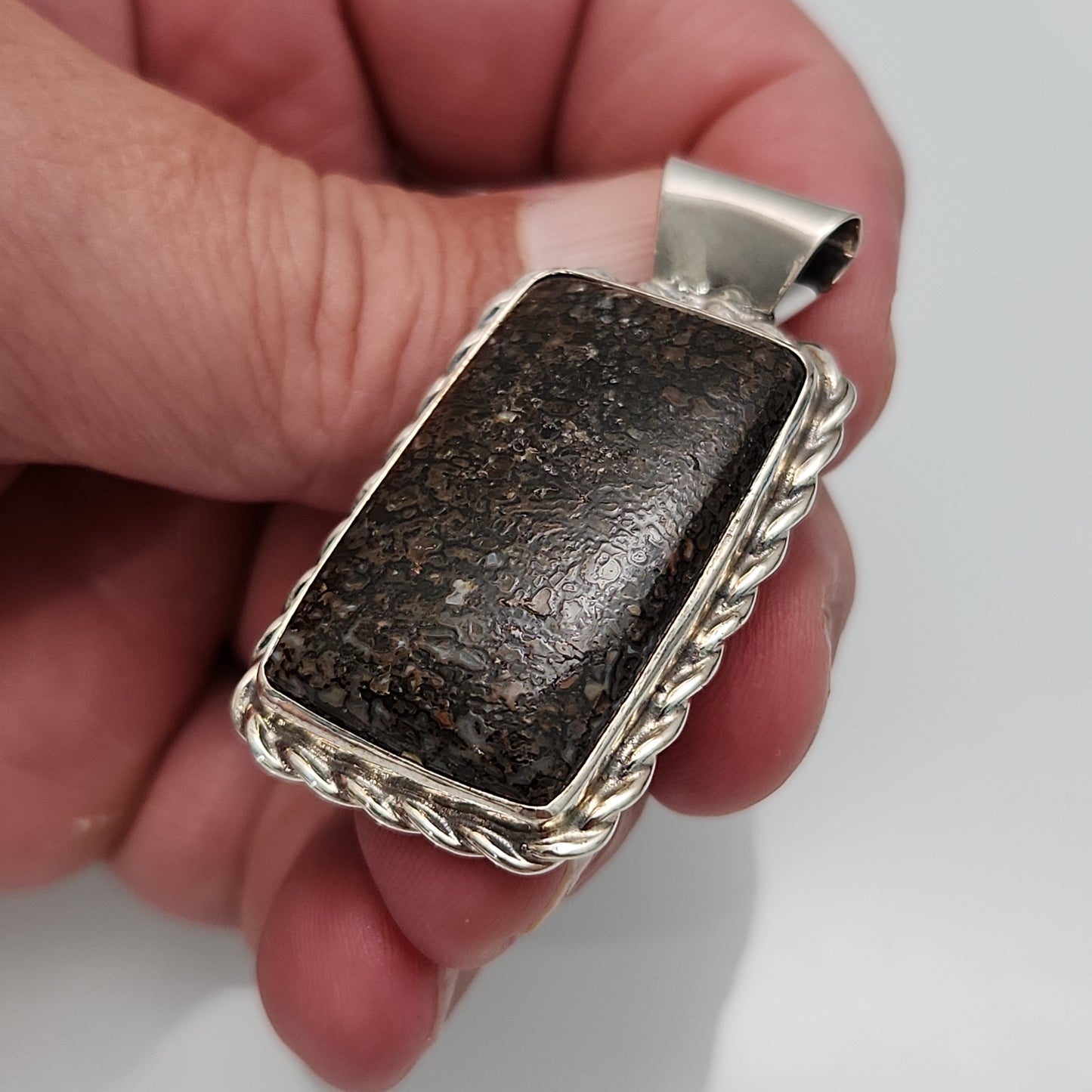 Dinosaur Bone Fossil Pendant