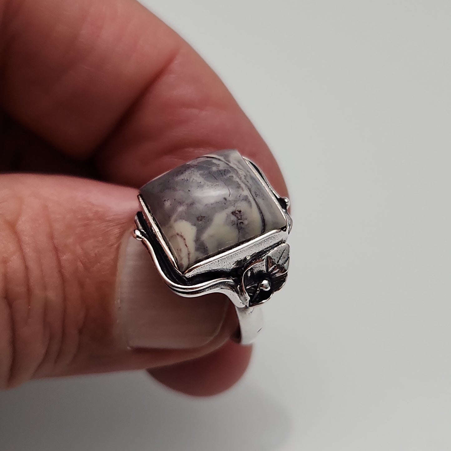 Porcelain Jasper Ring sz 6