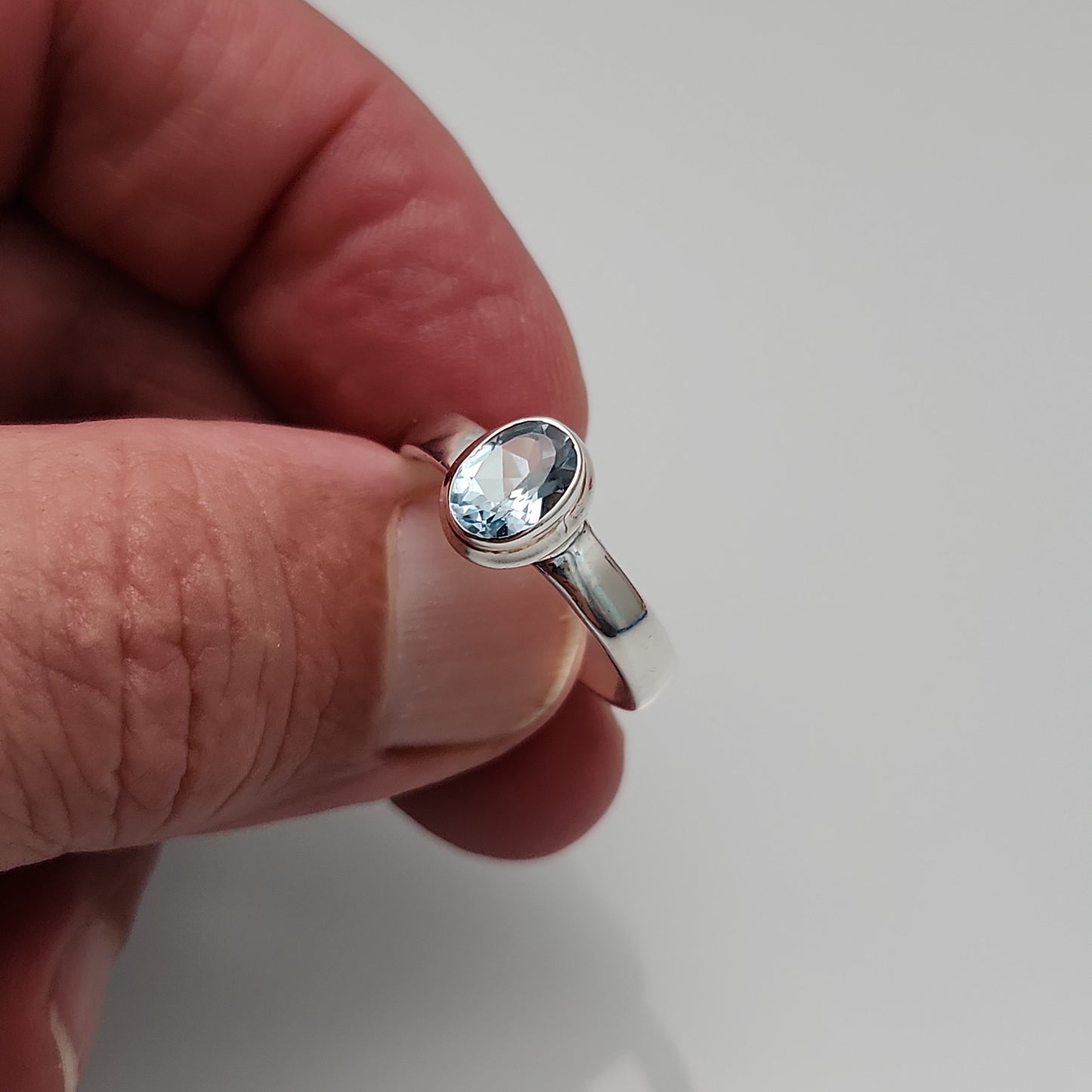 Blue Topaz Ring sz 10