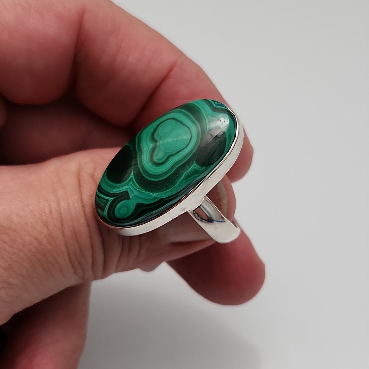 Malachite Ring sz 12