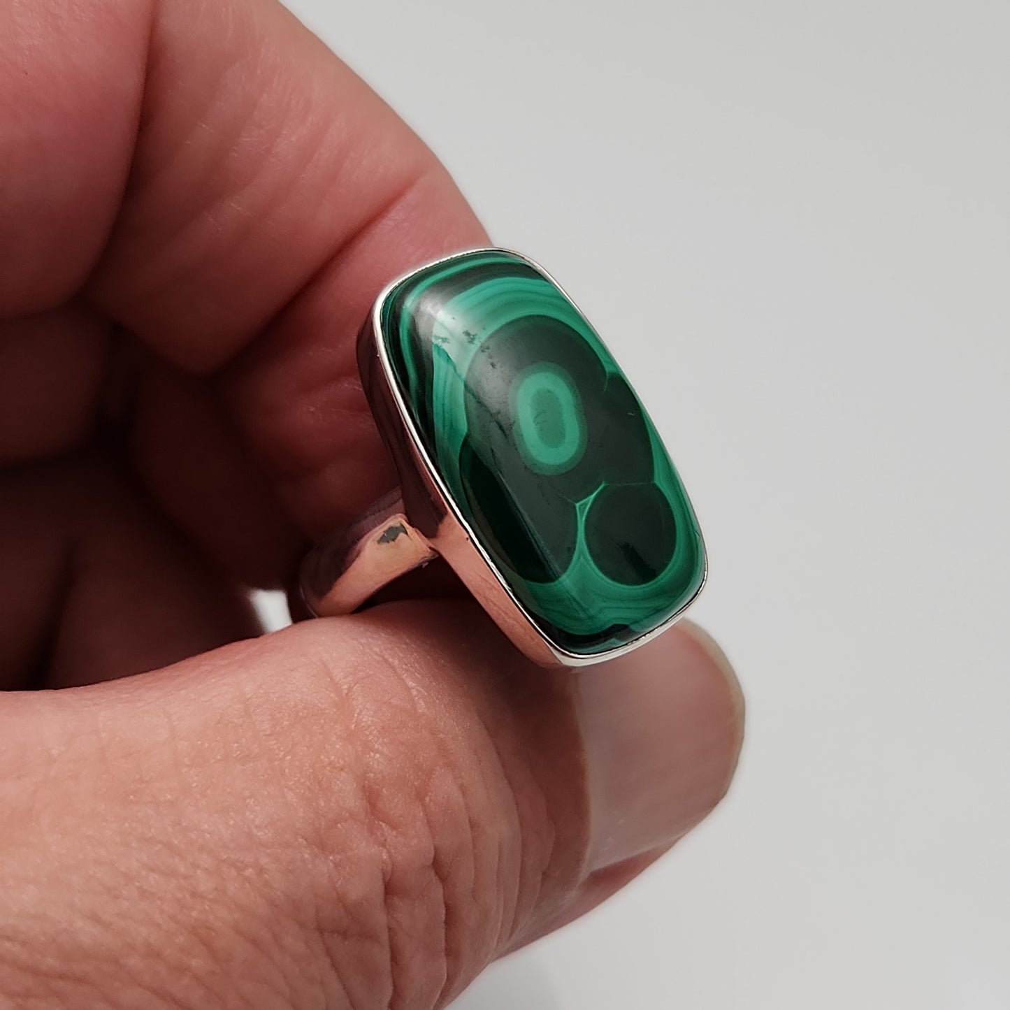 Malachite Ring sz 10