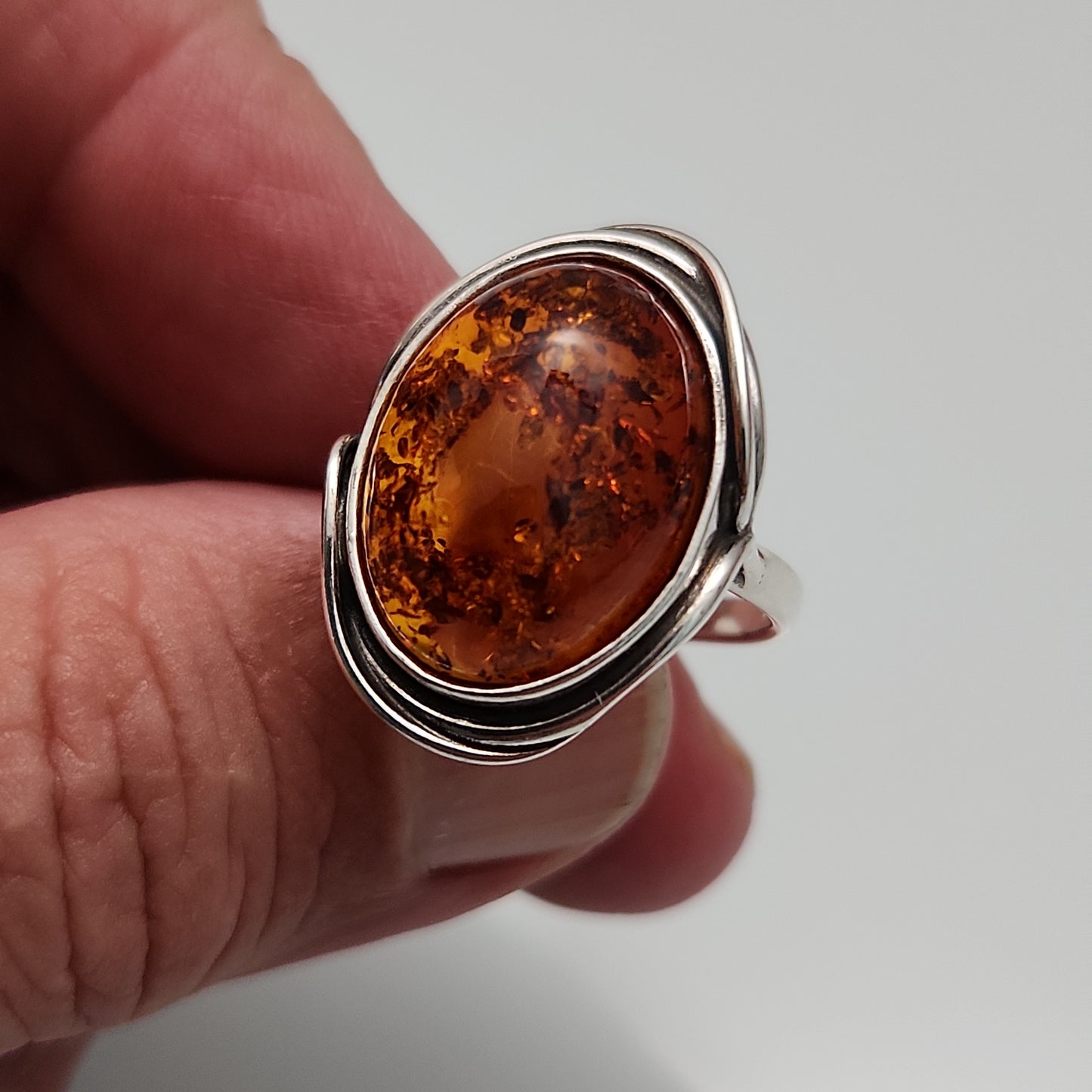 Amber Ring sz 9