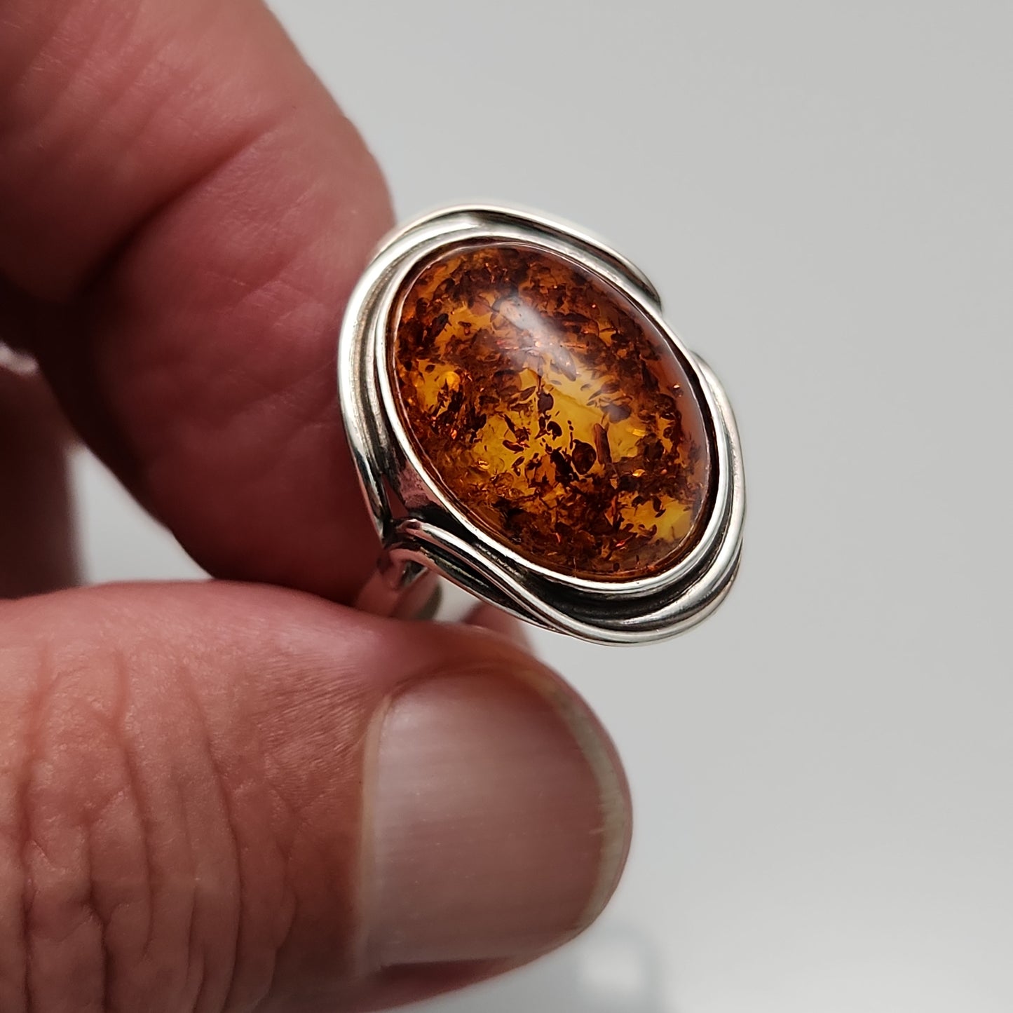 Amber Ring sz 9