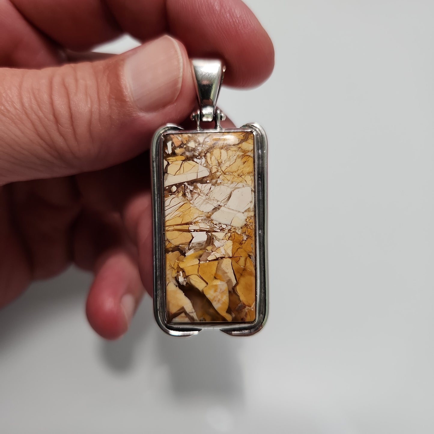 Brecciated Mookiate Jasper Pendant
