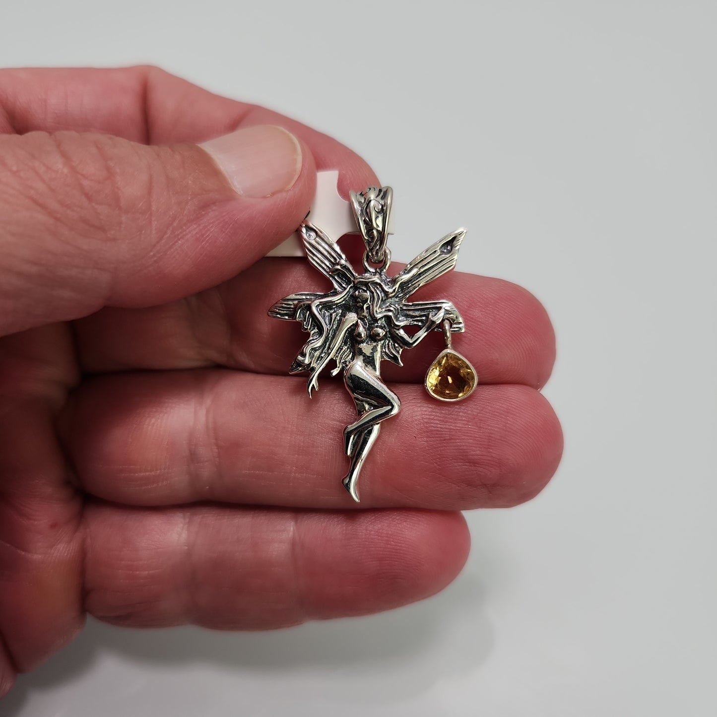 Citrine Fairy Pendant