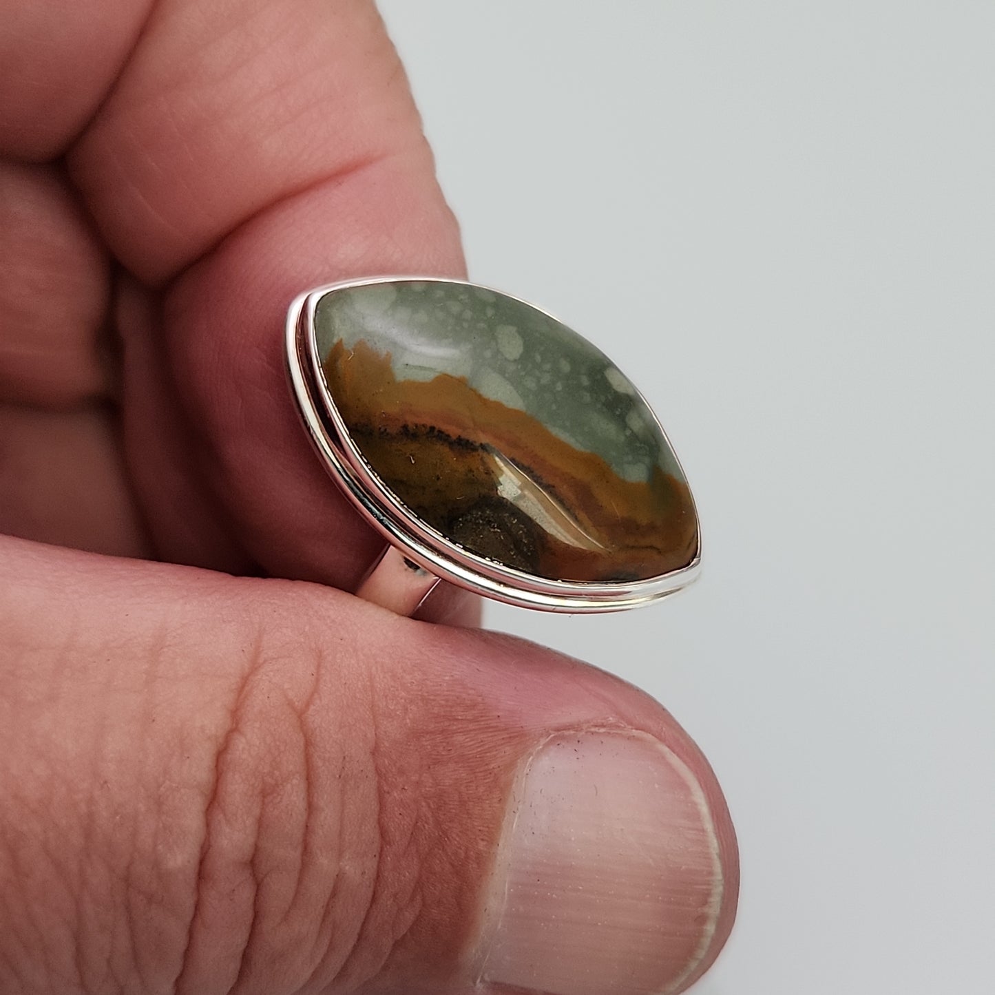 Picture Jasper Ring sz 8.5