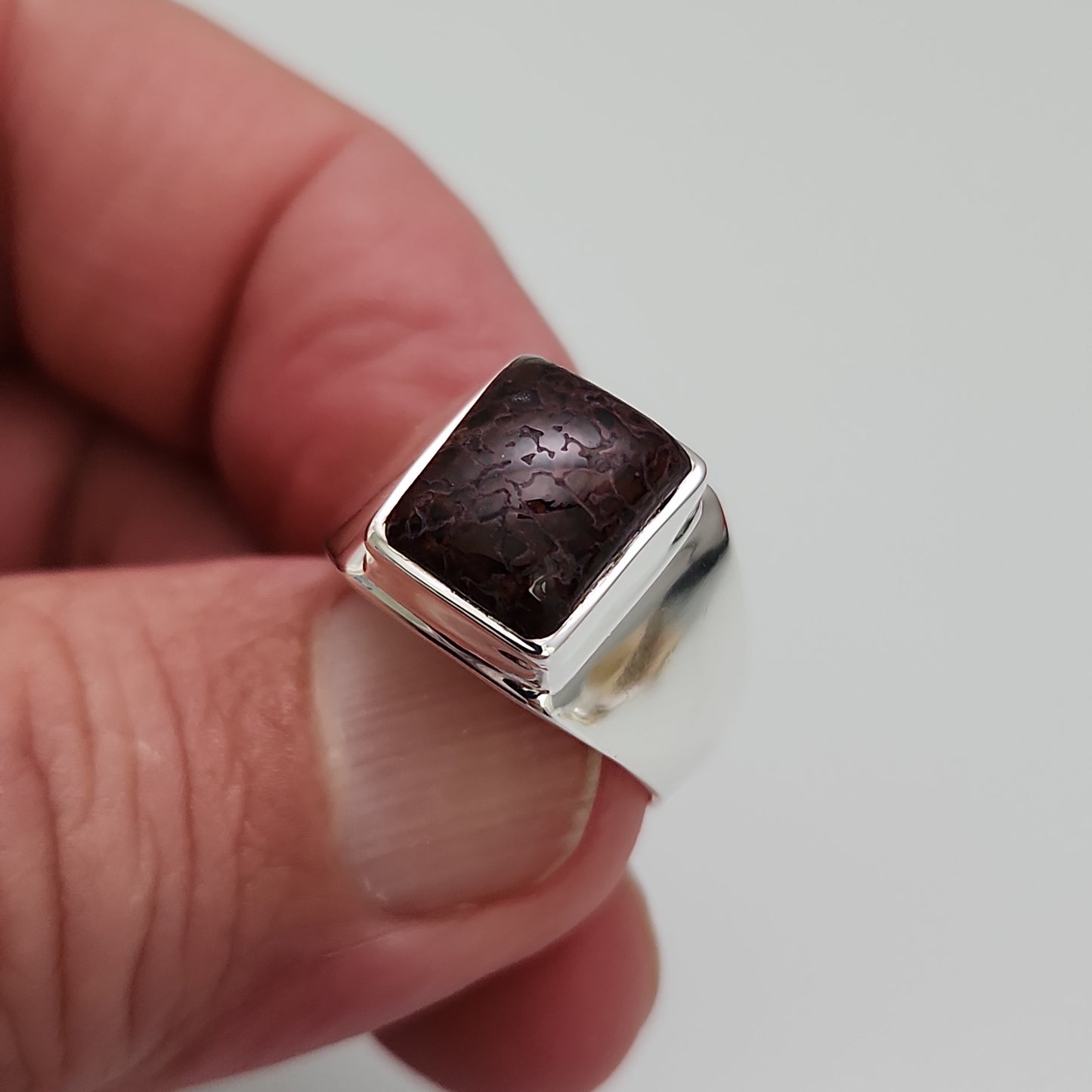 Dinosaur Bone Fossil Ring sz 8.5