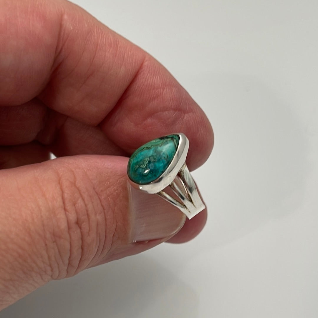 Malachite Chrysocolla Ring sz 6