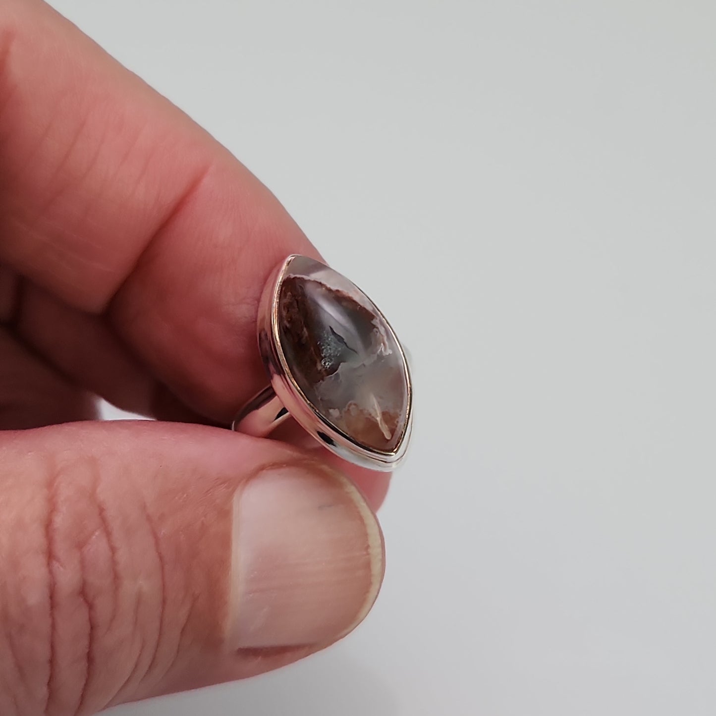 Aquaprase Chalcedony Ring sz 5.5