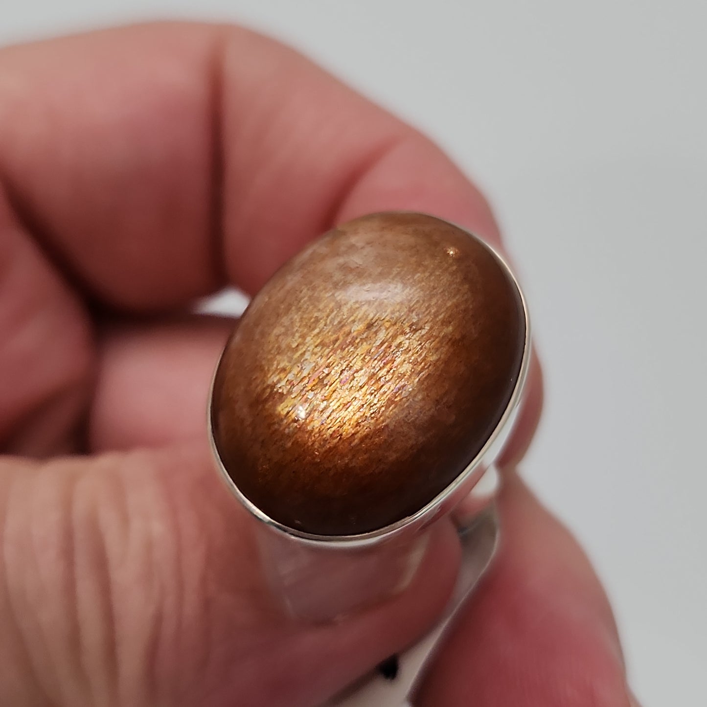 Golden Sunstone Ring sz 6