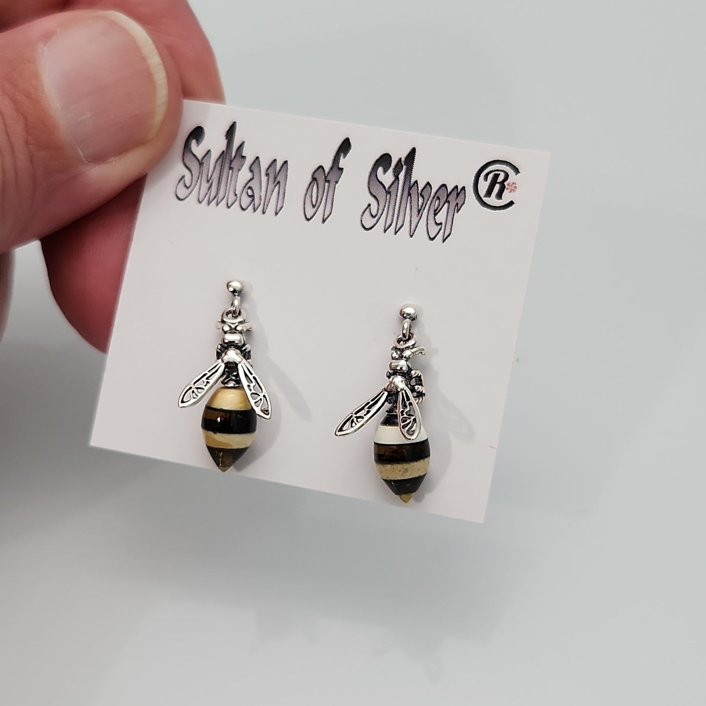 Amber Bee Earrings