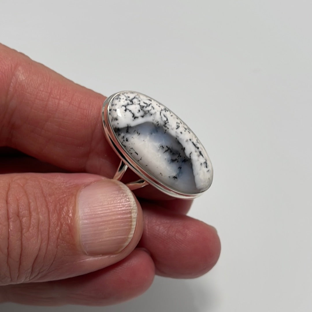 Dendrite Opal Ring sz 10