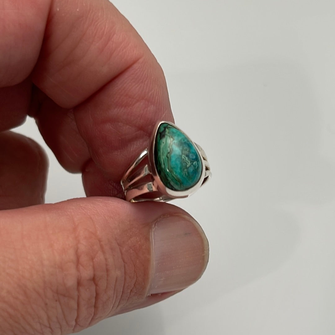 Malachite Chrysocolla Ring sz 6
