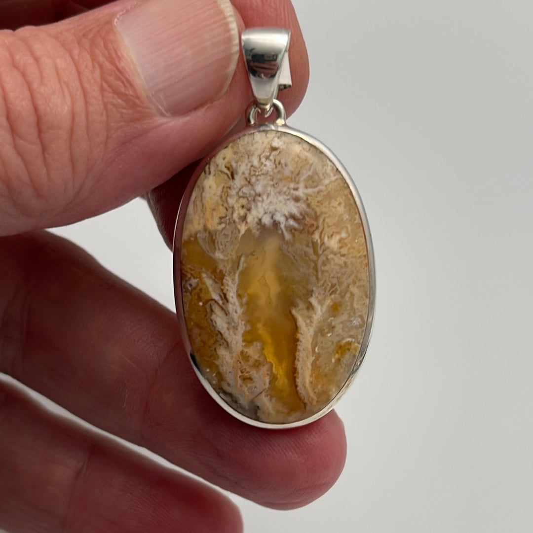 Graveyard Plume Agate Pendant