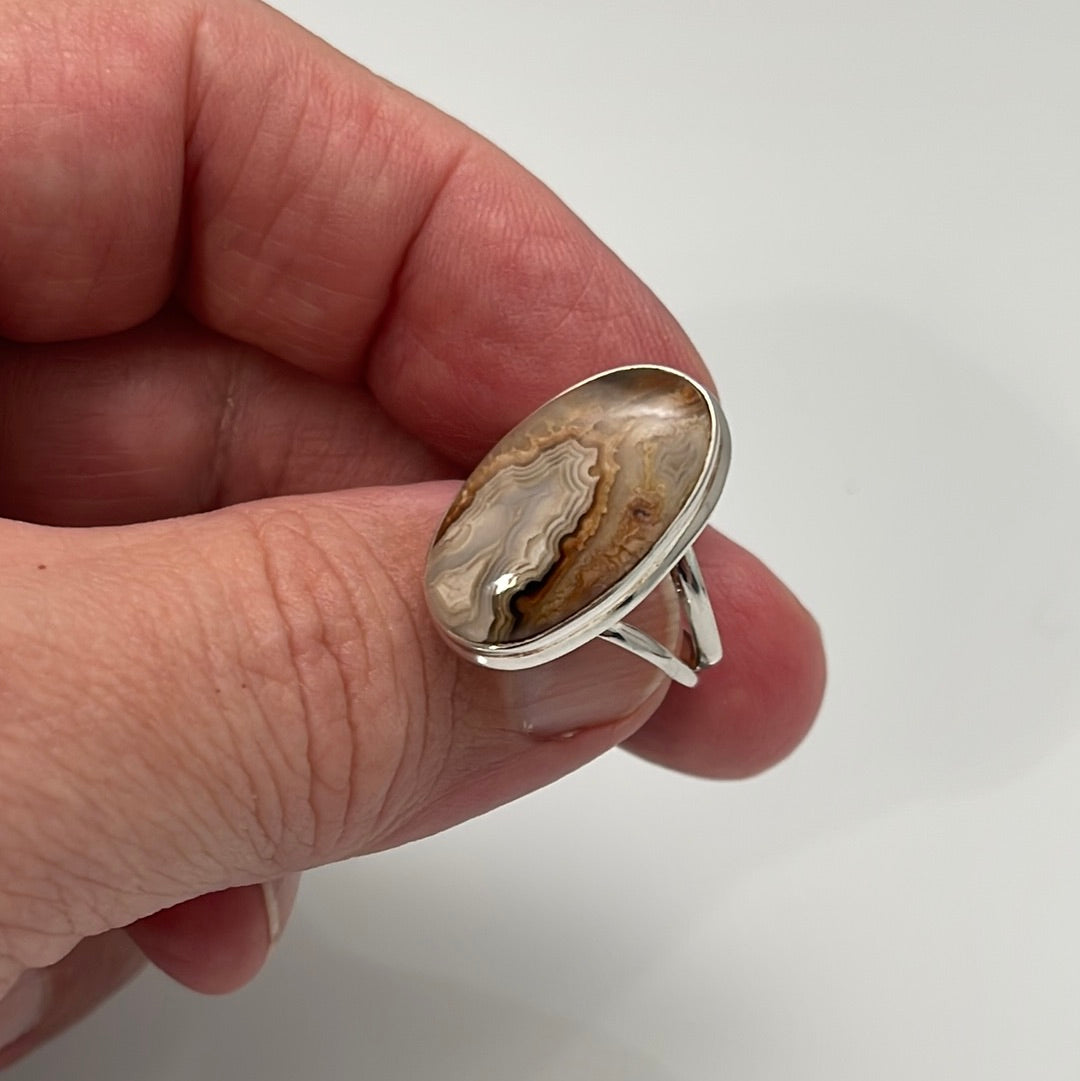Laguna Agate Ring sz 8.5