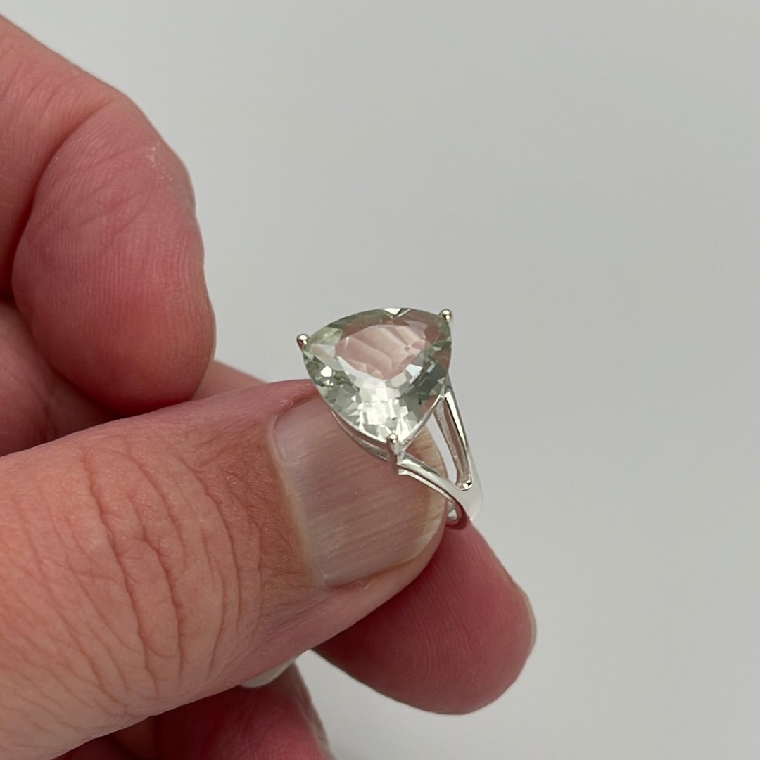 Green Amethyst Ring sz 7, 8