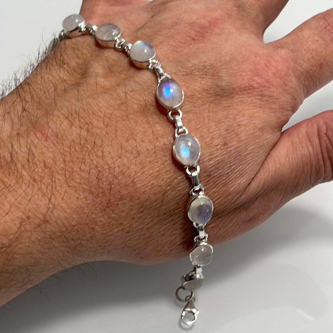 Moonstone Bracelet Adjustable 7.5-8”