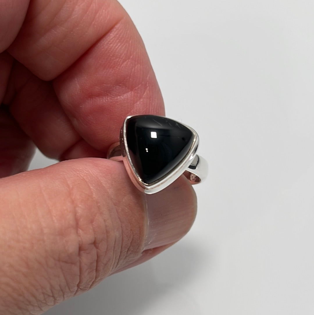 Black Onyx Ring sz 8