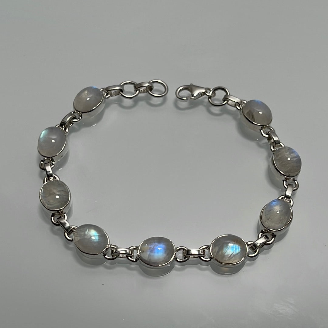 Moonstone Bracelet Adjustable 7.5-8”