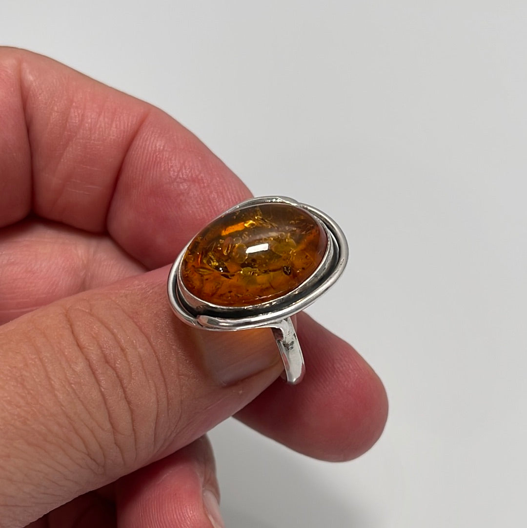 Amber Ring sz 8.5